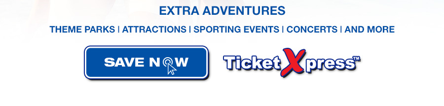 EXTRA ADVENTURES - Theme Parks | Attractions | Sporting Events | Concerts | and More. SAVE NOW TicketXpress